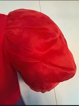 Vestido Victoria fiesta rojo y morado