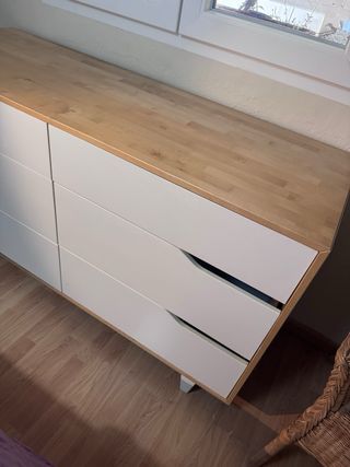 Cómoda Ikea Madera Blanca 6 Cajones