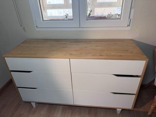 Cómoda Ikea Madera Blanca 6 Cajones
