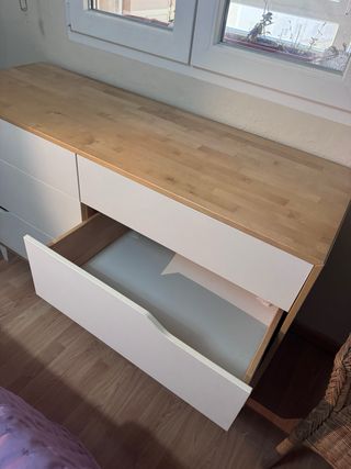 Cómoda Ikea Madera Blanca 6 Cajones