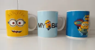 Minions 3 Tazas de Cerámica