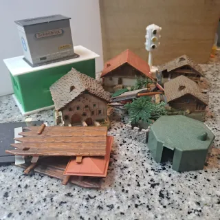 Maquetas casas y accesorios tren