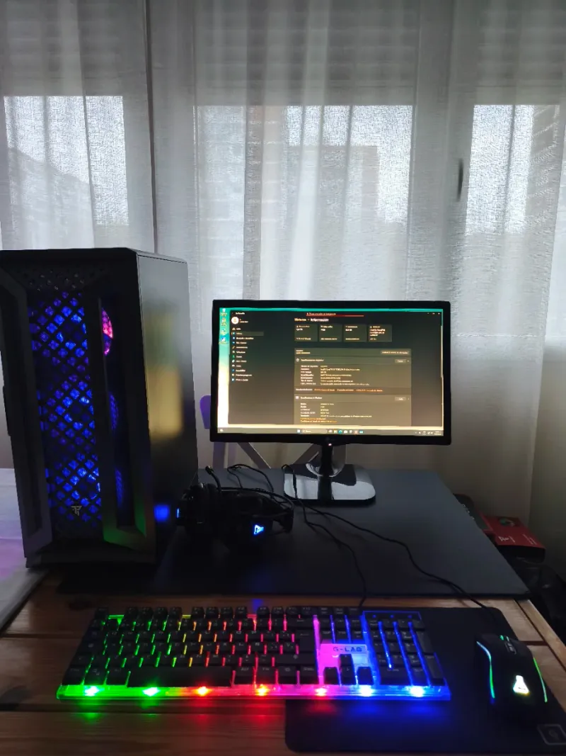 PC Gaming i7 + RX 6500 XT + 16GB RAM RGB
