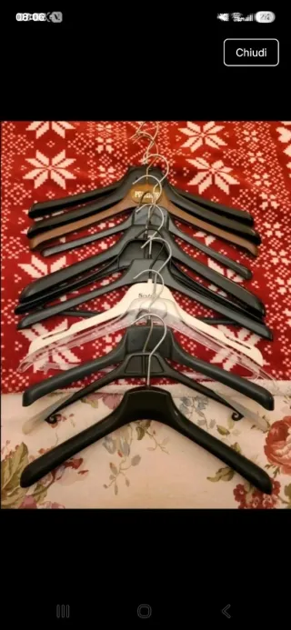 Lotto 20 grucce appendiabiti plastica