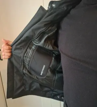 Giacca in pelle uomo nera