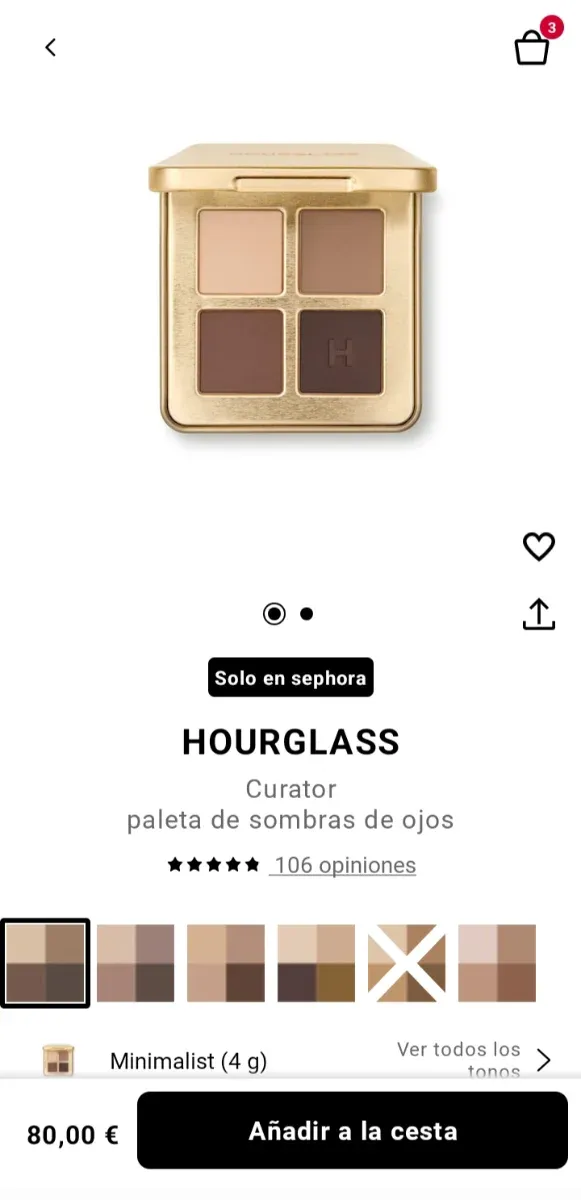 Hourglass Curator Eyeshadow Palette Minimalist