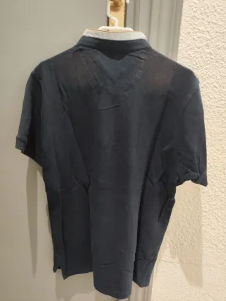 Polo Hombre Cuello Mao Azul