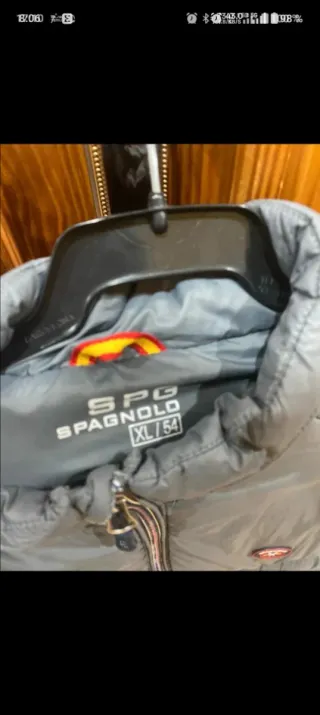 Chaqueta acolchada azul/gris