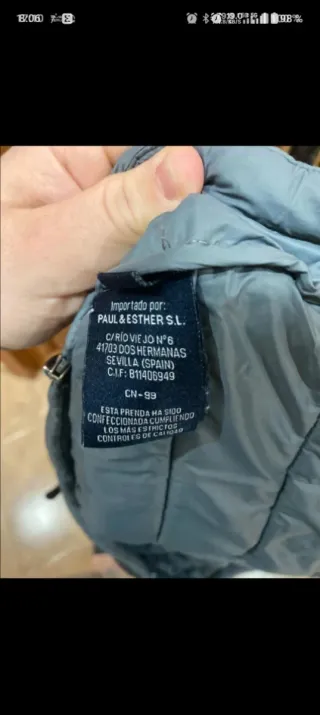 Chaqueta acolchada azul/gris