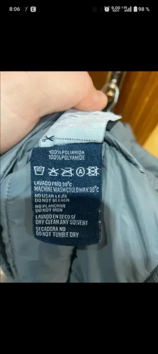 Chaqueta acolchada azul/gris