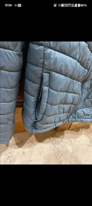 Chaqueta acolchada azul/gris