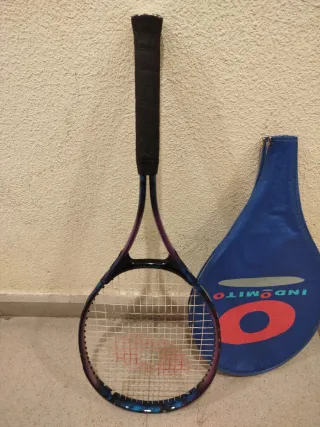Raqueta de Tenis con Funda Azul