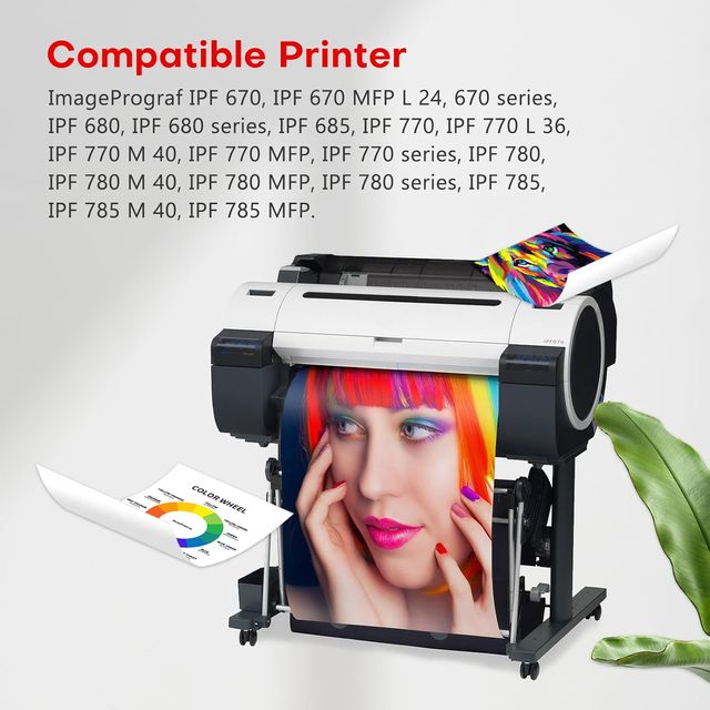 ORITDGE PFI‑107 pack 5 Canon ImagePROGRAF iPF670