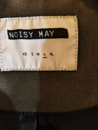 Cazadora Biker Piel Sintética Verde Militar NOISY