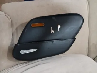 Alforjas Harley Davidson Cuero Negro