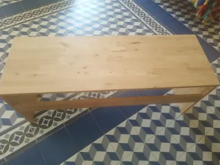 Banco de madera con almacenaje