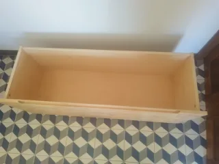 Banco de madera con almacenaje