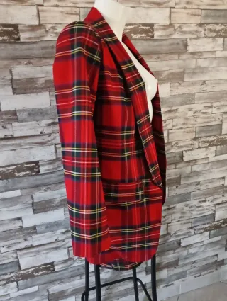 Completo Blazer e Gonna Scozzese Rosso