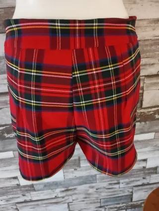 Completo Blazer e Gonna Scozzese Rosso