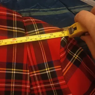 Completo Blazer e Gonna Scozzese Rosso