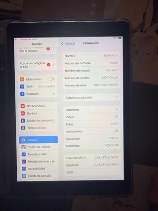 iPad Air 2 128GB Plata