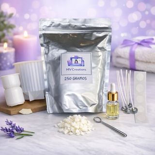 Kit para hacer velas de cera de soja