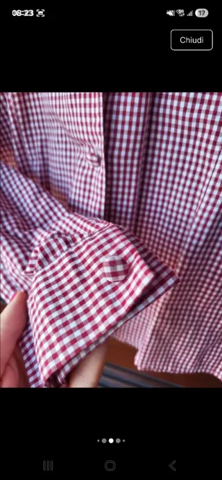 Camicia donna Gabrielle a quadretti rossi