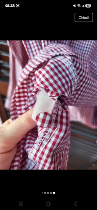 Camicia donna Gabrielle a quadretti rossi