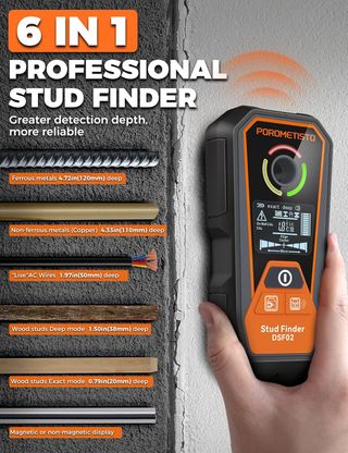 Detector Pared 6 en 1, cables, metales,