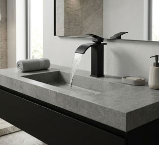 Grifo de lavabo nuevo negro baño lavadero