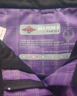 Pantaloni sci/snowboard a quadri viola Bear tg. S