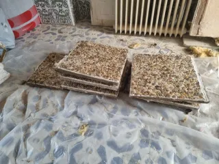 Baldosas de terrazo en buen estado