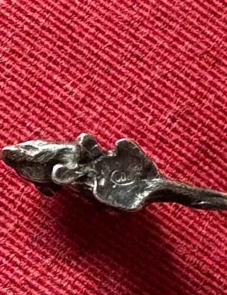 Coppia Topolini Argento Miniatura