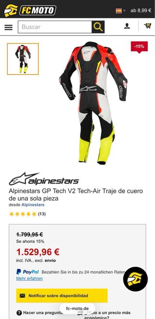Mono Alpinestars GP Tech V2