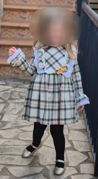 Vestido niña 3 años cuadros