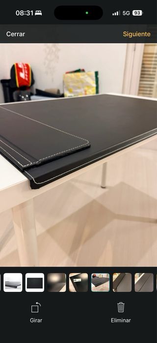 Protector escritorio negro 86x58 cm (No se envía)