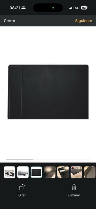 Protector escritorio negro 86x58 cm (No se envía)