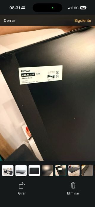 Protector escritorio negro 86x58 cm (No se envía)