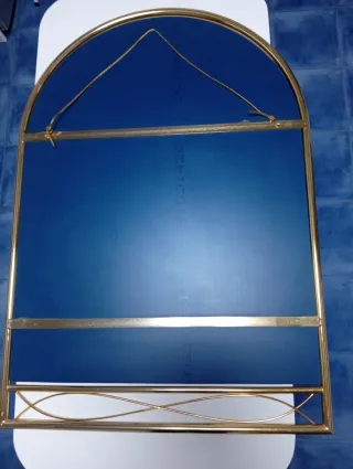 Espejo Marco Metal Dorado Biselado