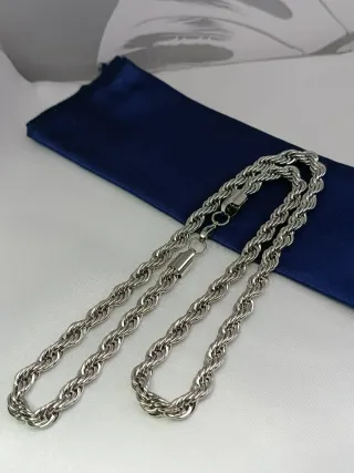 Collar cuerda gruesa acero inoxidable