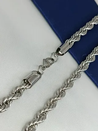 Collar cuerda gruesa acero inoxidable