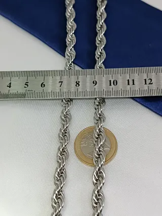Collar cuerda gruesa acero inoxidable