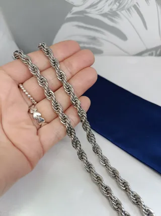 Collar cuerda gruesa acero inoxidable