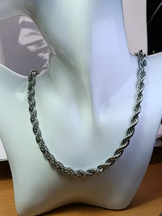 Collar cuerda gruesa acero inoxidable