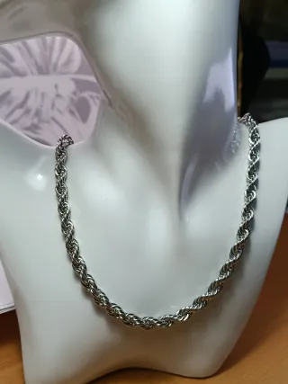 Collar cuerda gruesa acero inoxidable