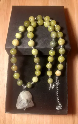 Collar Peridoto con Cuarzo Turmalinado