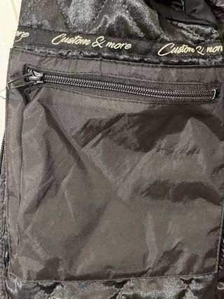 Chaqueta de moto legend DXR hombre negra/naranja