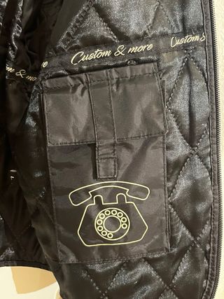 Chaqueta de moto legend DXR hombre negra/naranja