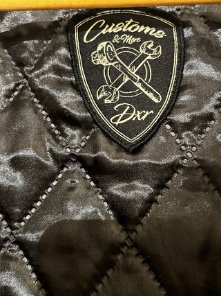 Chaqueta de moto legend DXR hombre negra/naranja