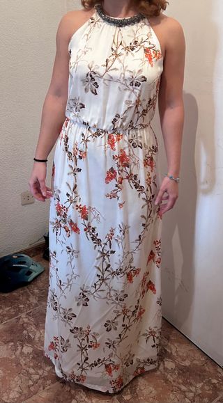 Vestido largo estampado floral